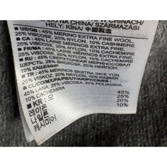 Banana Republic Gray V-Neck Sweater Touch Of Cashmere Blend Size M - Picture 4 of 10